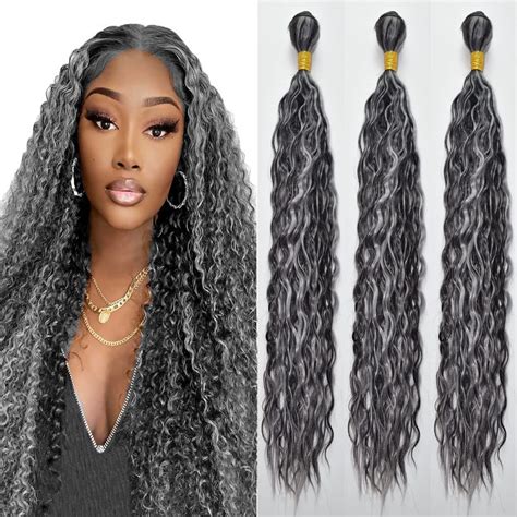 grey hair weave bundles